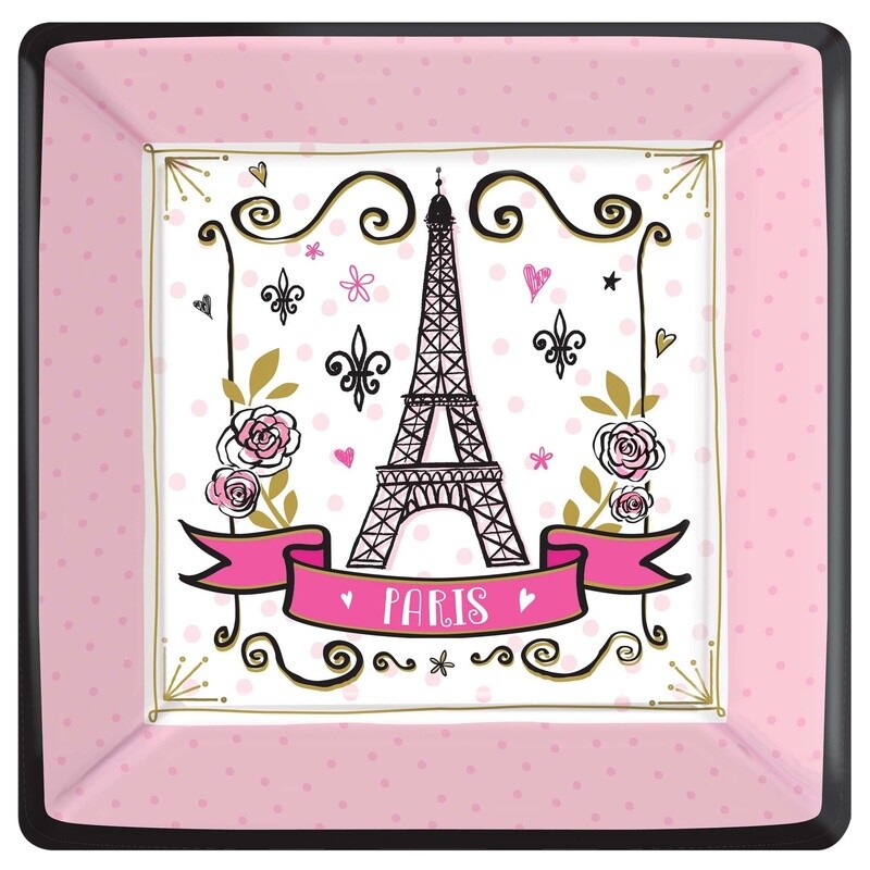 Day In Paris 10&quot; Square Plates