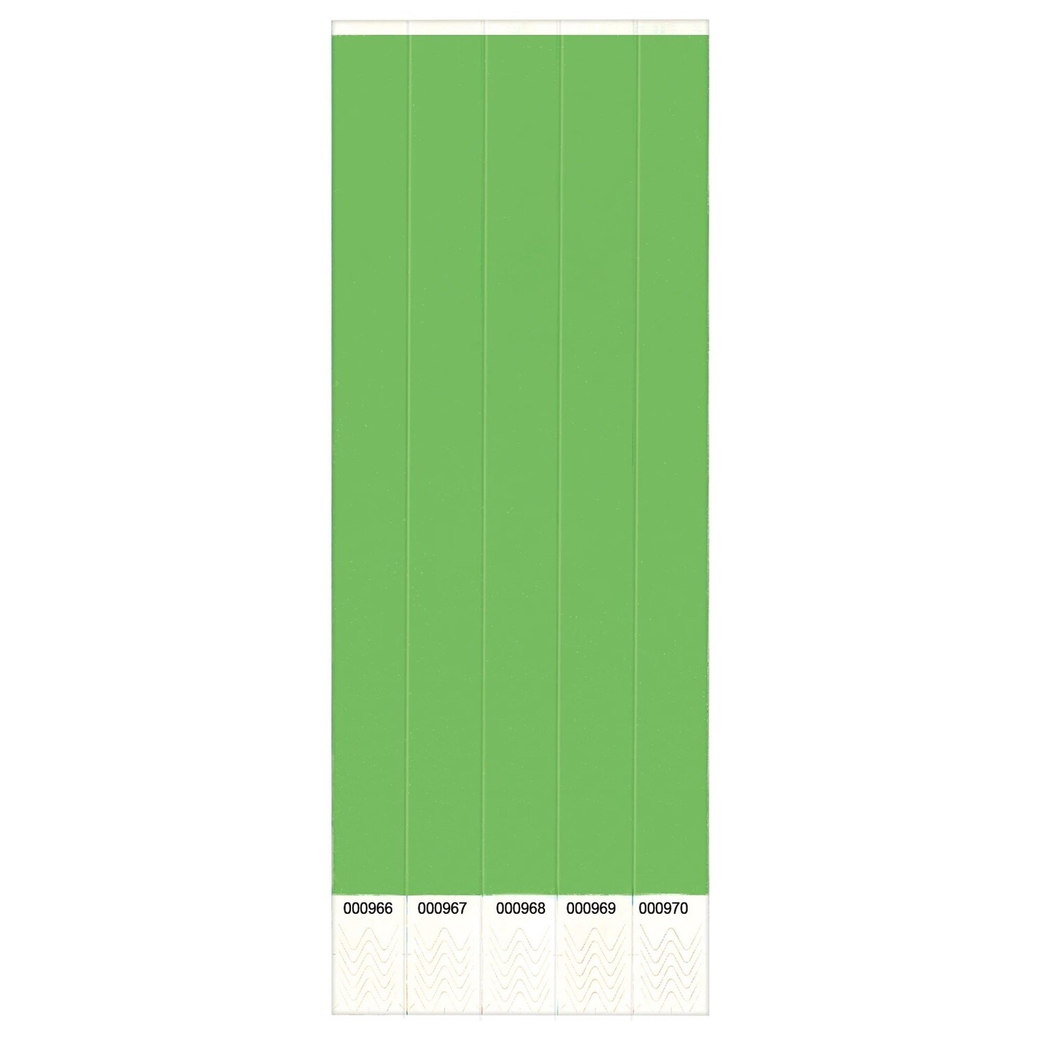 Wristbands  Paper 3/4in x 10in ,100CT, Color: GREEN