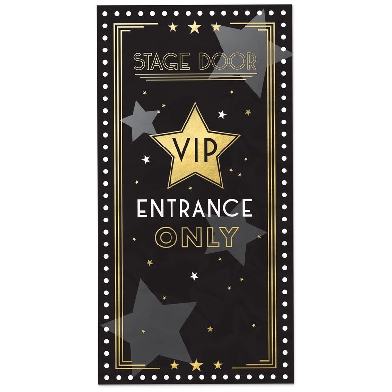 Stage Door VIP Entrance Plastic Door Cover, 2.8ft x 5.4ft - Awards Night