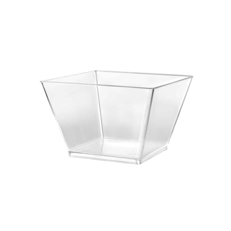Rectangle  Premium Plastic 8oz square Condiment Bowl 20CT