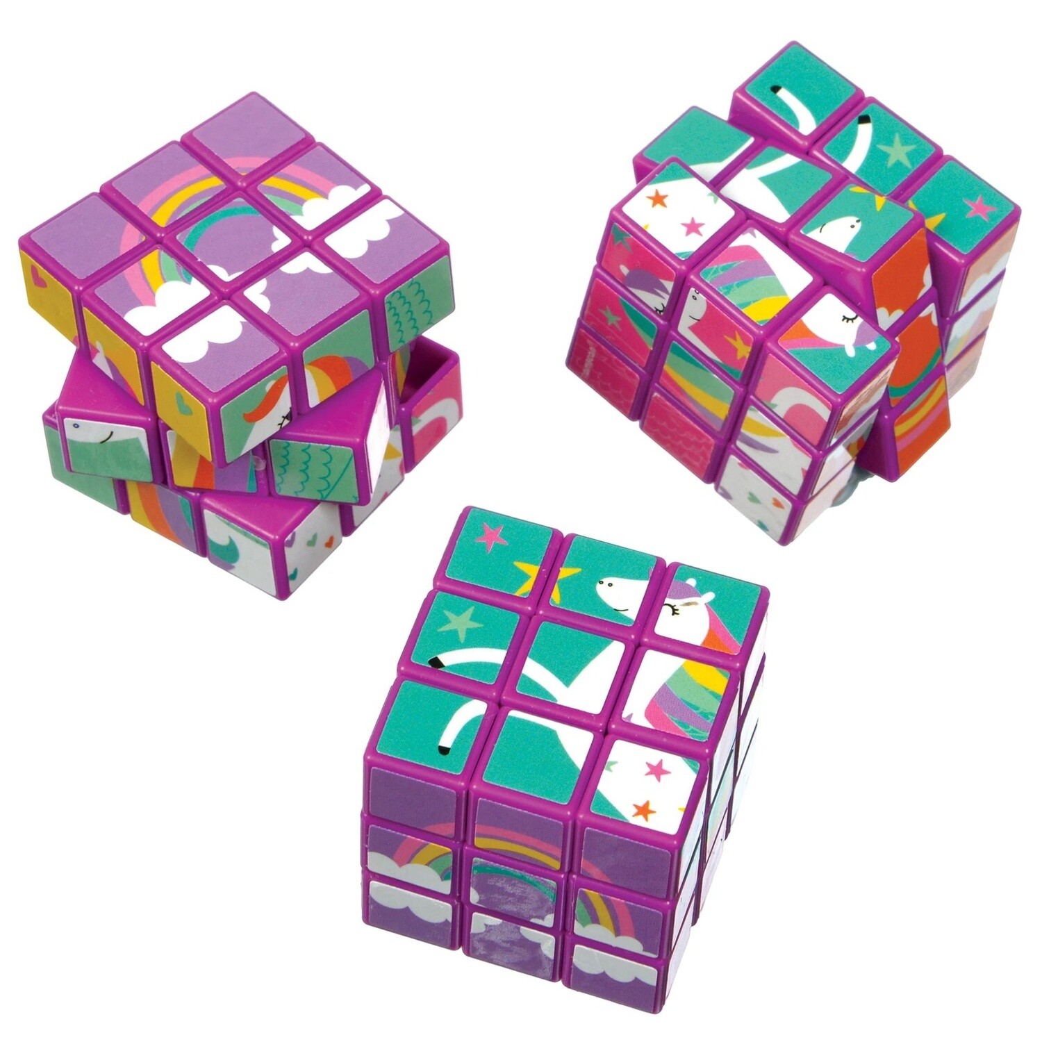 Unicorn Puzzle Cube High Count Favor 12ct