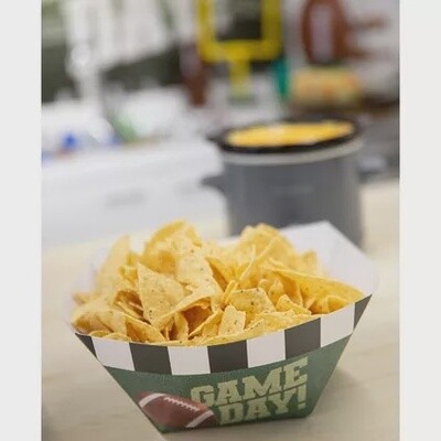 Go Fight Win Football Paper Snack Bowls, 9in, 3ct
