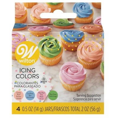 Edible Gel Food Coloring Set for Baking and Decorating, 2 oz. (4-Piece Set)