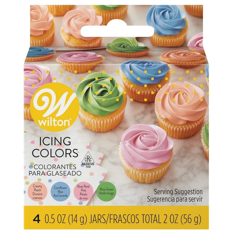 Edible Gel Food Coloring Set for Baking and Decorating, 2 oz. (4-Piece Set)