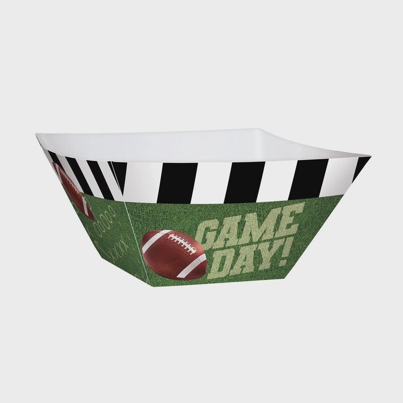 Go Fight Win Football Paper Snack Bowls, 9in, 3ct