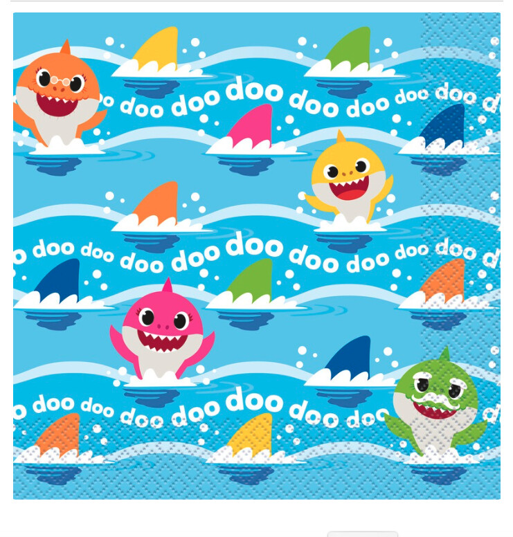 Baby Shark Luncheon Napkins 16ct
