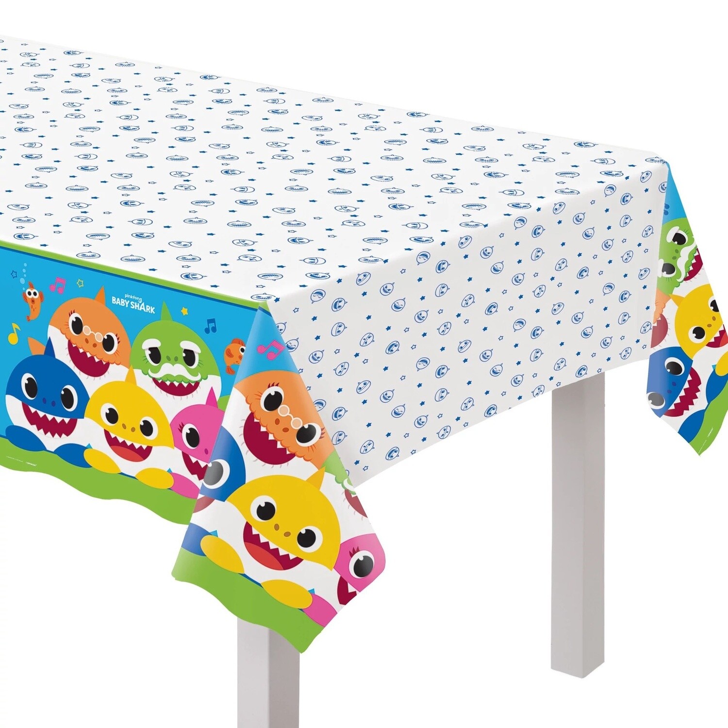 Baby Shark Plastic Table Cover, 54in x 96in