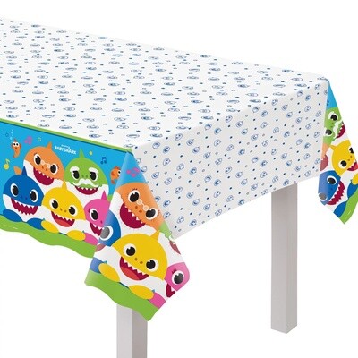 Baby Shark Plastic Table Cover, 54in x 96in