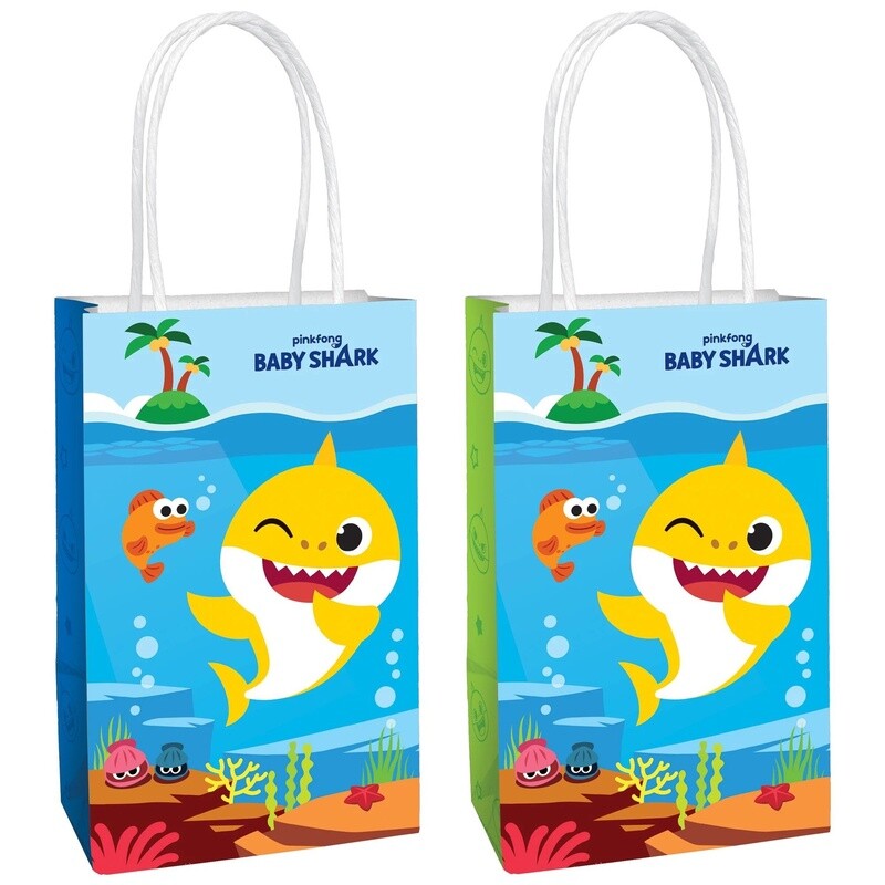 Baby Shark Kraft Bags 8ct
