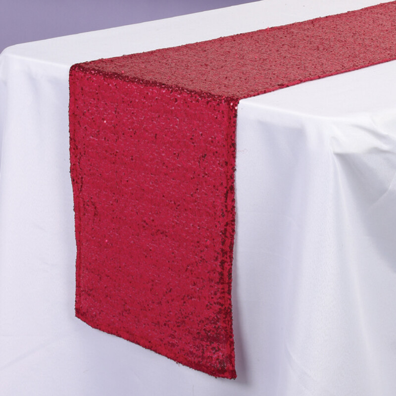 14&quot; x 108&quot; SEQUIN FABRIC TABLE RUNNER, 1 PC/ BAG