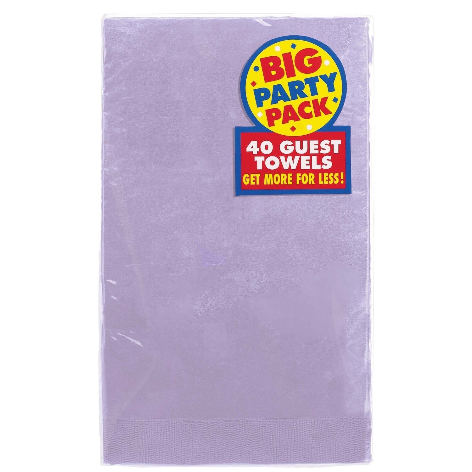 Paper Guest Towels, 4.5in x 7.75in, 40ct, Color: Lavender