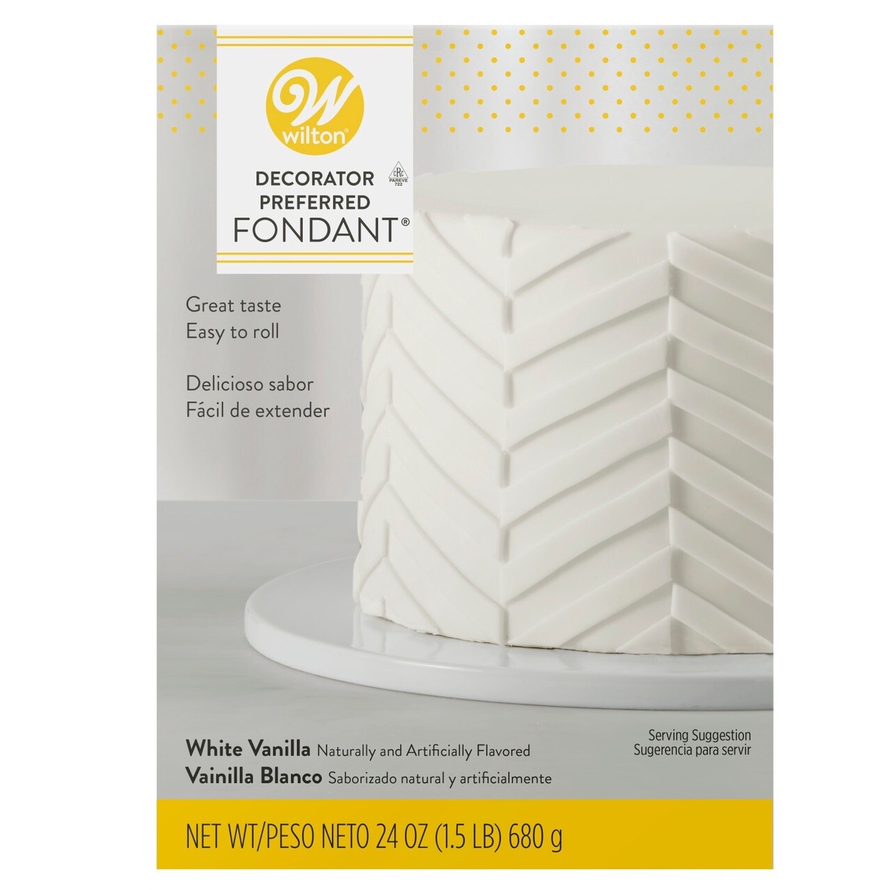 Decorator Preferred  Fondant, 24 oz. Fondant Icing, Color: WHITE