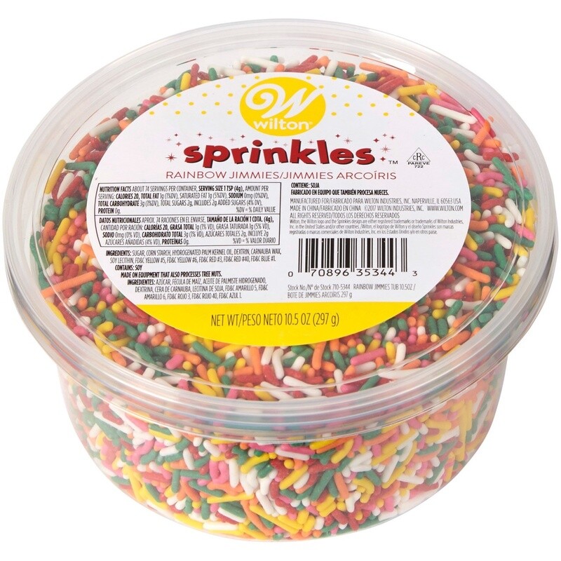 Rainbow Jimmies Tub, 10.5 oz.