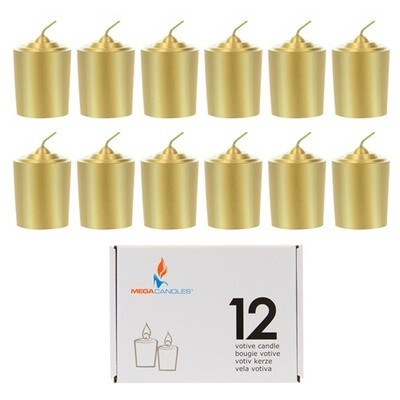 12 pcs 15 Hours Unscented Votive Candle