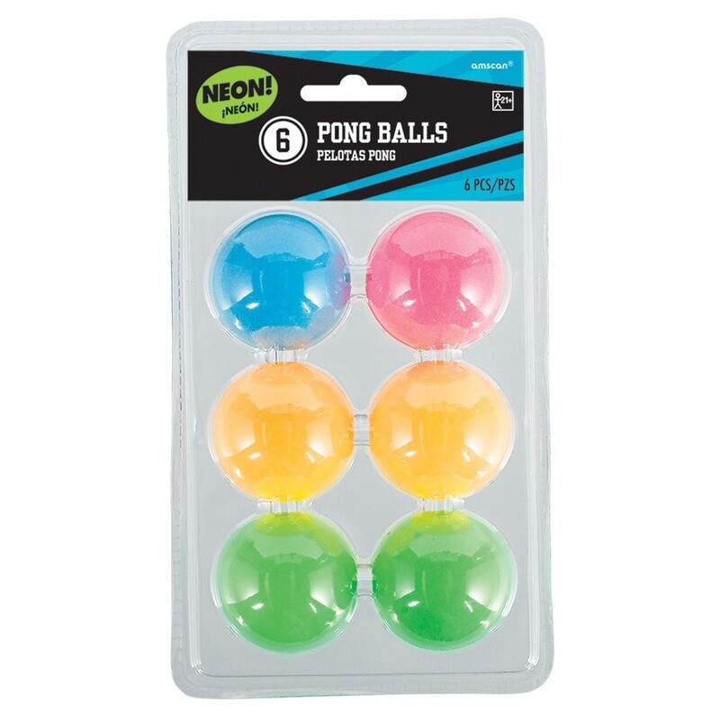 Pong Ball - Neon 6ct