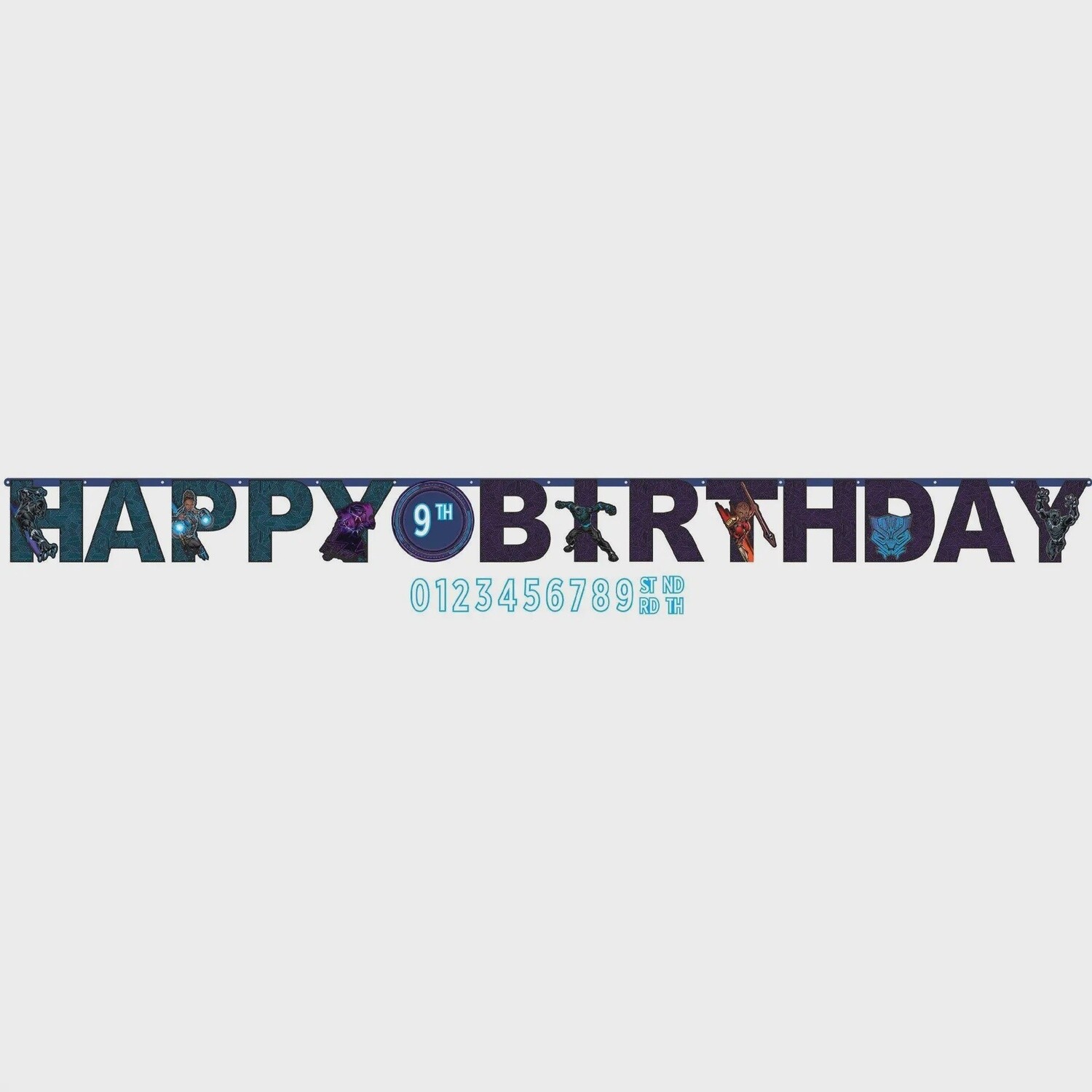 Customizable Black Panther Wakanda Forever Cardstock Birthday Letter Banner