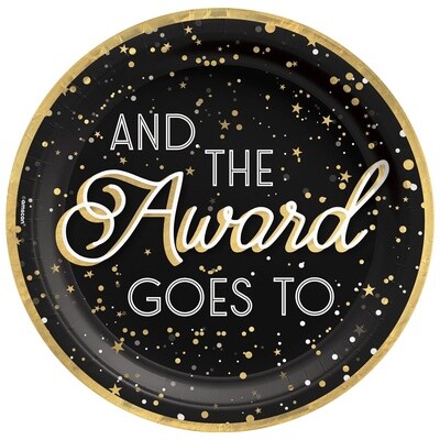 Metallic Awards Night Paper Dinner Plates, 10in, 20ct