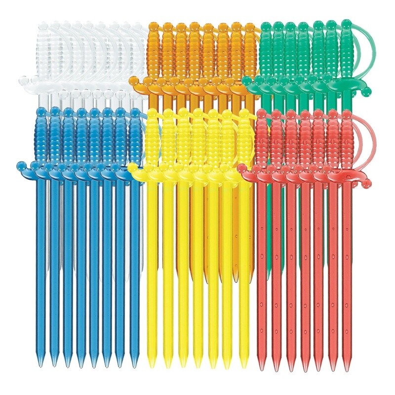 Appetizer Sword Cocktail Picks 3&quot; Plastic 50ct