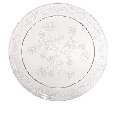 D&#39;Vine Clear Deluxe Plastic  Round Dinner Plate