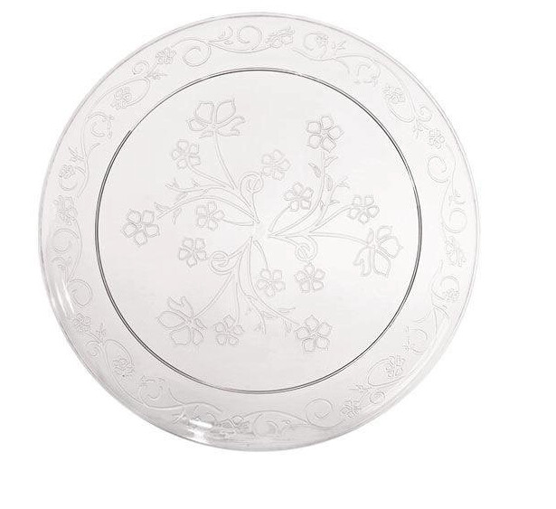 D&#39;Vine Clear Deluxe Plastic  Round Dinner Plate