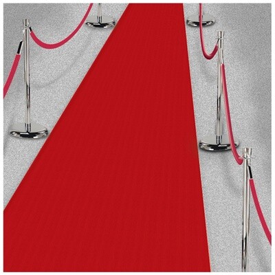 Red Fabric Floor Runner Decoration 2&#39; W  x 15&#39; Long