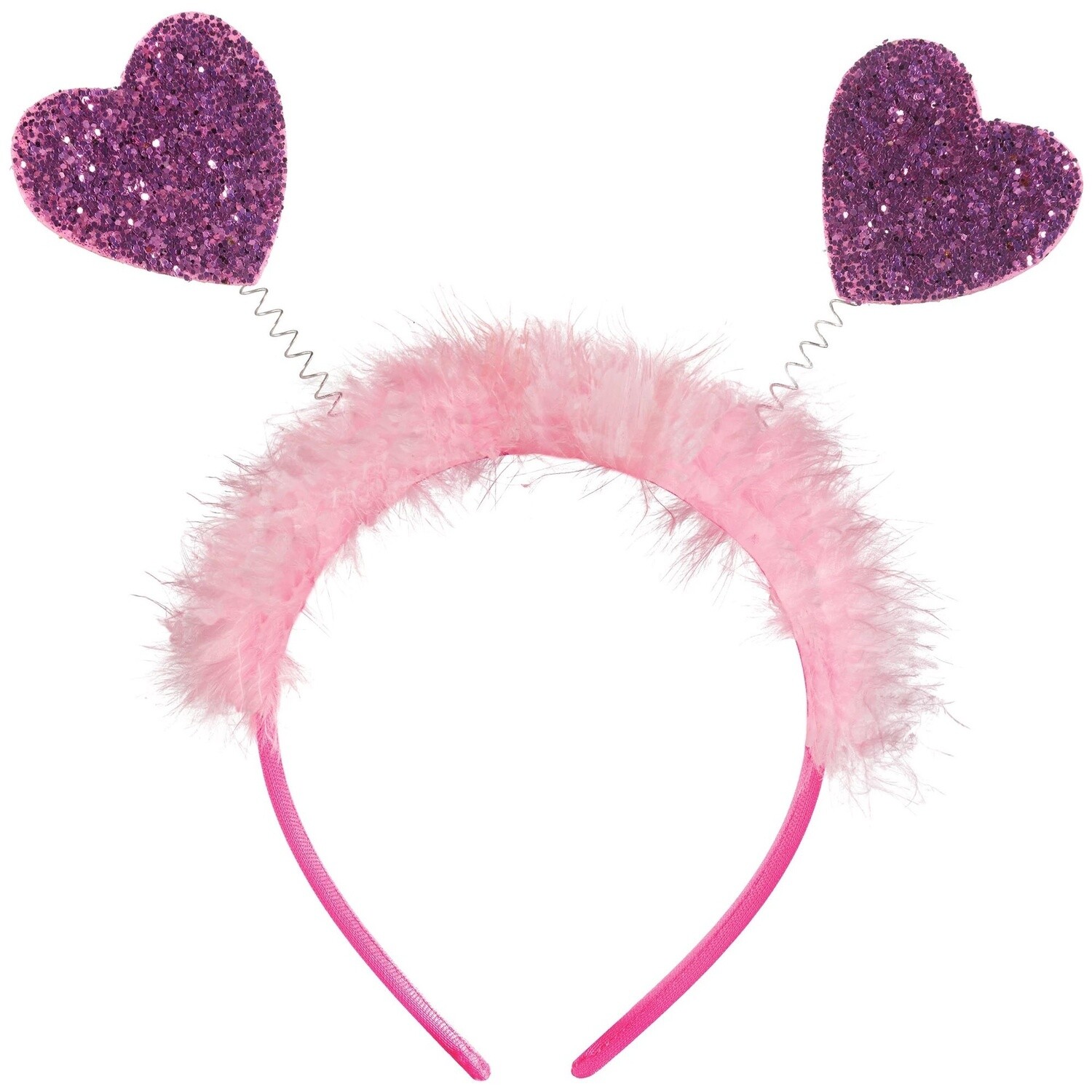Pink Glitter Heart Valentine's Day Head Bopper
