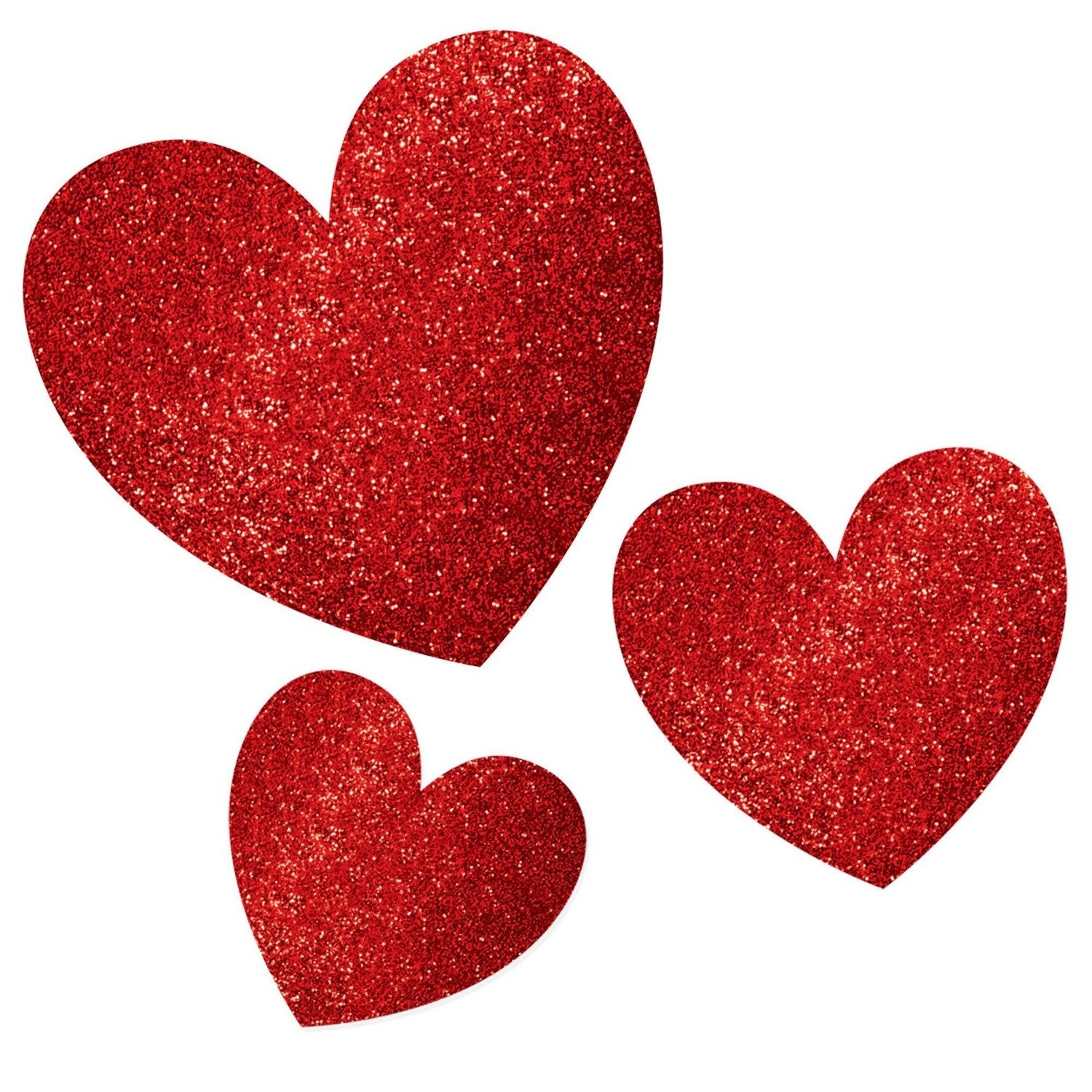 Glitter Paper Heart Mega Value Pack Cutouts 20ct
