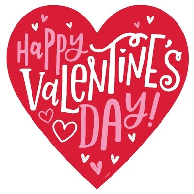Happy Valentines Day Heart Cutout
