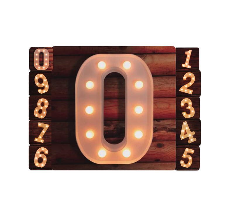 6.25&quot; Led Plastic Marquee Numbers