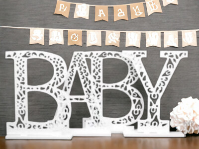 PVC &quot;BABY&#39; Centerpieces(19.5&quot; x 15.75&quot;)