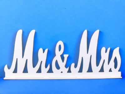 (11.5"Hx27.5"W) PVC "Mr &amp; Mrs " Centerpieces