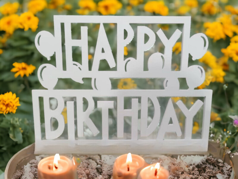 PVC &quot;Happy Birthday&quot; TableTop Centerpiece