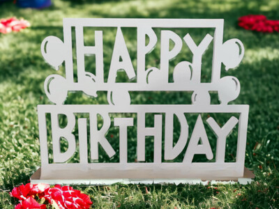 PVC "Happy Birthday" TableTop Centerpiece