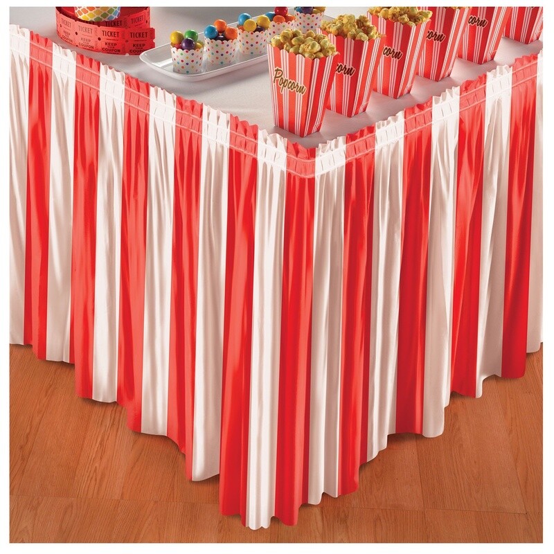 Carnival Plastic Table Skirt 29&quot; x 14&#39;