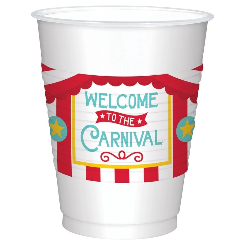 Carnival Printed Plastic Cup 25ct