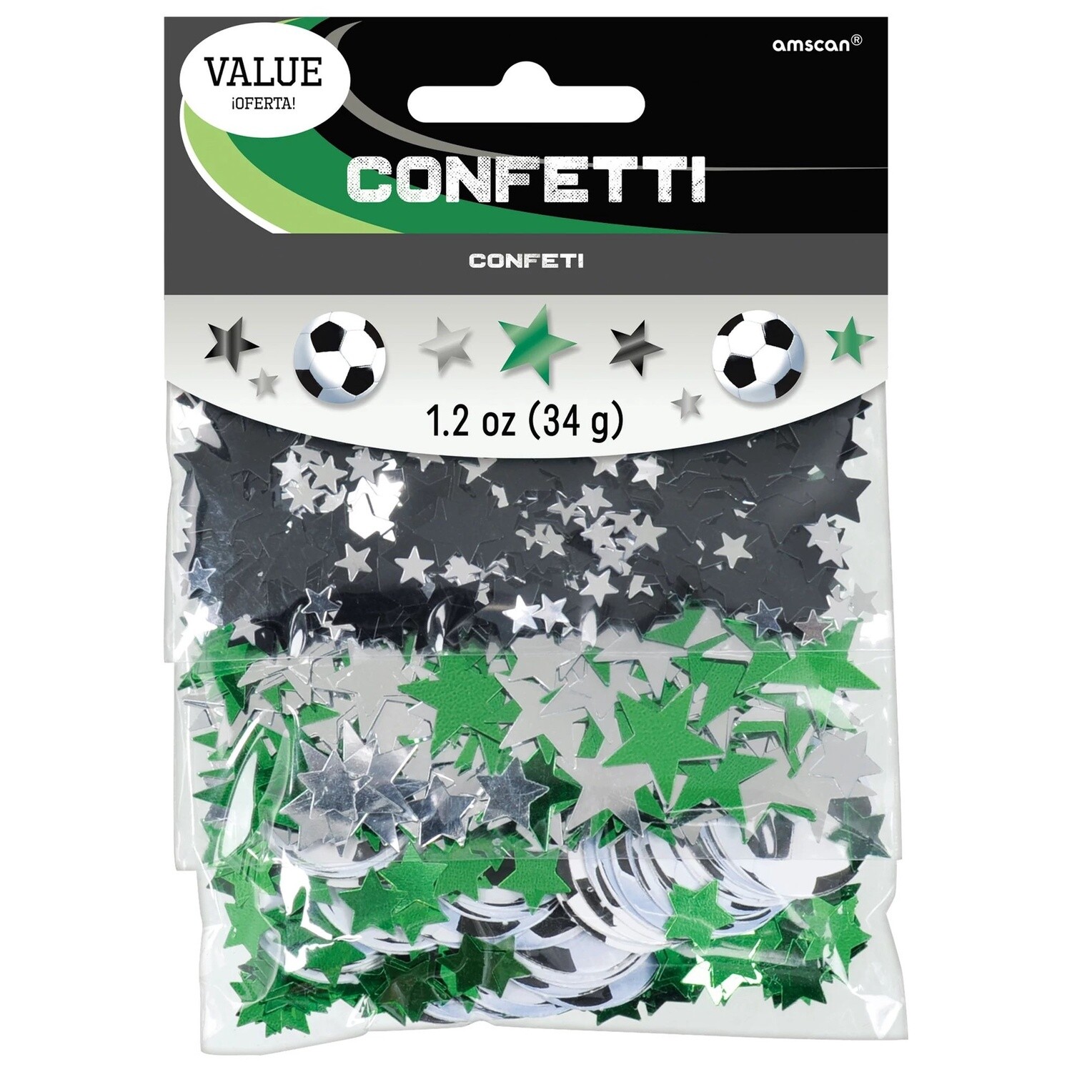 Soccer Value Confetti  1.2 oz  Foil &amp; Paper