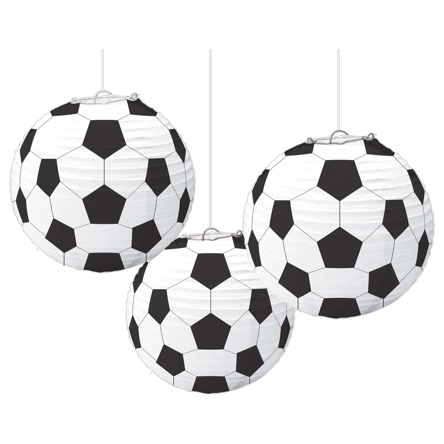 Soccer Paper Lanterns 3CT