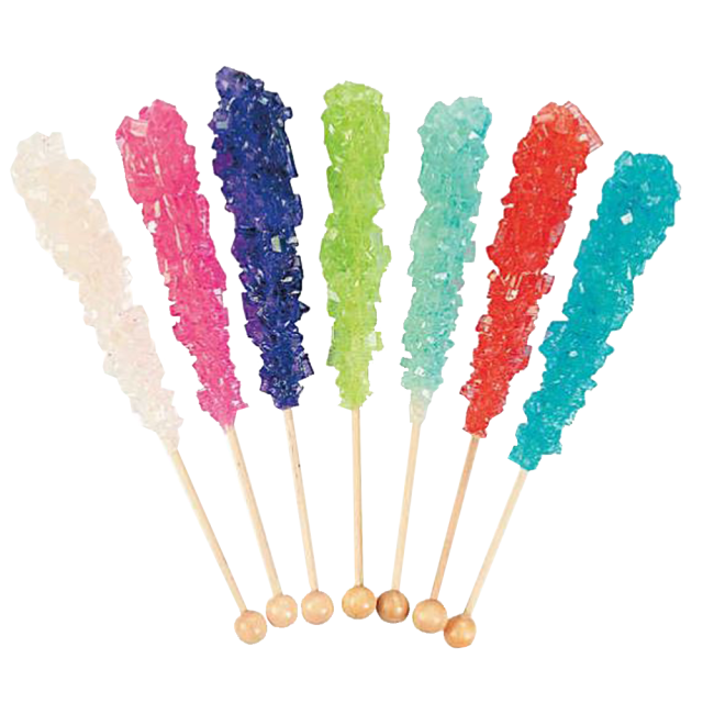 Rock candy 6pc per bag, Colour: Rainbow