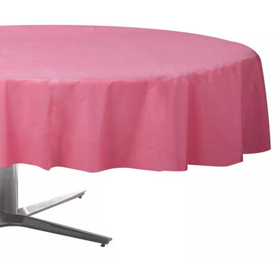 Round plastic tablecover 84"