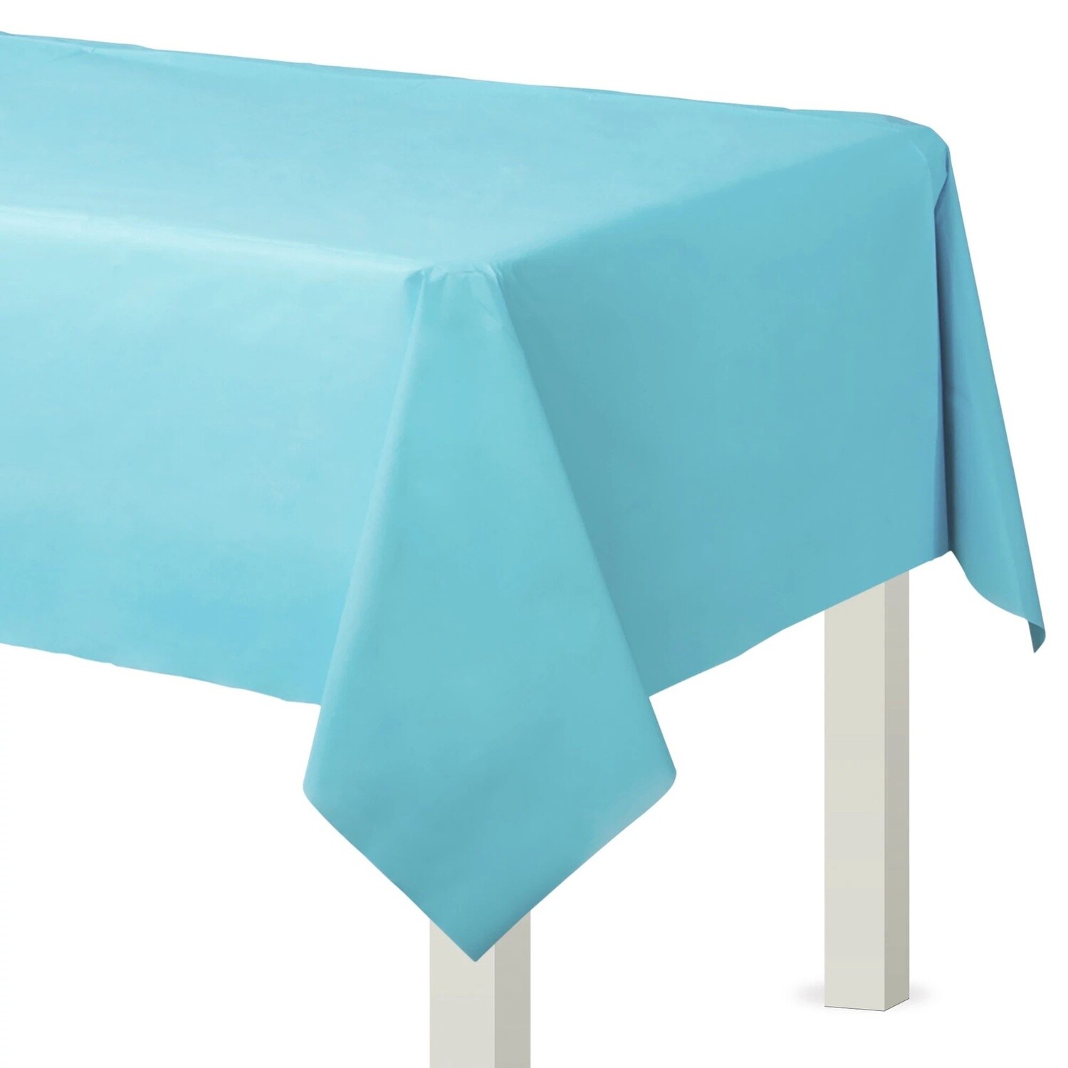 54&quot; x 108&quot; Flannel Backed Table Cover, Color: CARIBBEAN BLUE