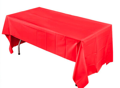 RECTANGULAR PLASTIC TABLECOVER 54&quot; X 108&quot;