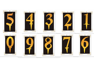 GOLD- MIRRORED NUMBER ACRYLIC CAKE TOPPER