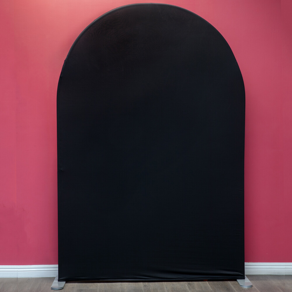 90” x 60” spandex arch backdrop, Color: Black