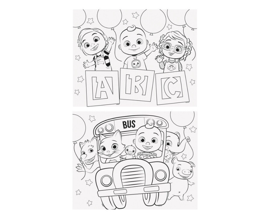 Cocomelon Coloring Placemats  8ct