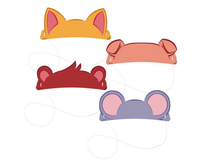 Cocomelon Assorted Paper Elastic Headbands 4ct