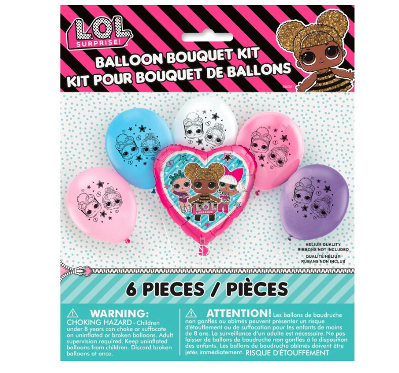 LOL Surprise Foil &amp; Latex Balloon Kit  6pc