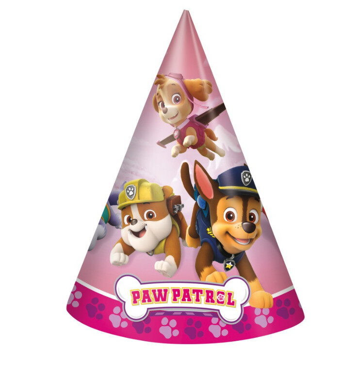 Paw Patrol Girl Party Hats  8ct