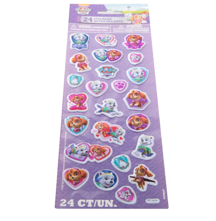 Paw Patrol Girl Puffy Sticker Sheet  1ct