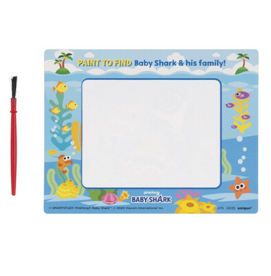 Baby Shark Magic Watercolor Paint Cards w/ Brushes  4ct