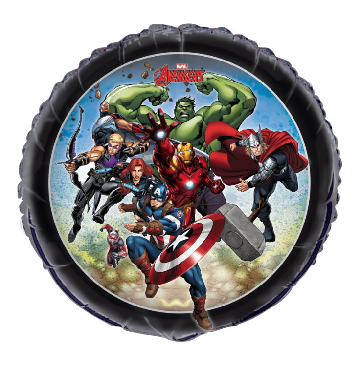 Avengers Round Foil Balloon 18  Bulk&quot;